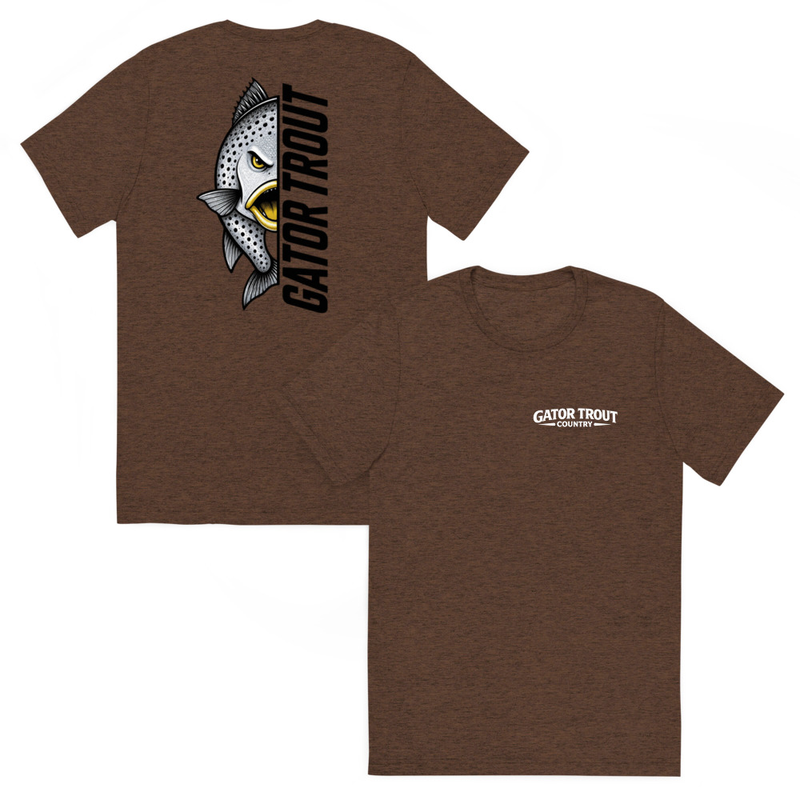 Gator Trout Yellow Mouth White Short Sleeve T-Shirt