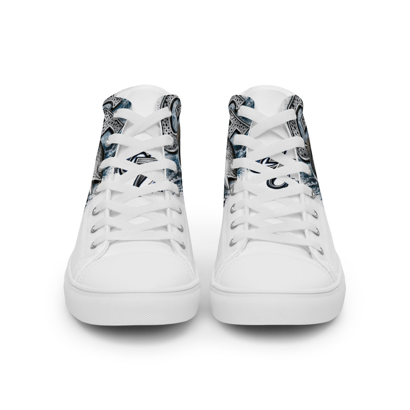 Gator Trout Blue Water Men’s high top canvas shoes