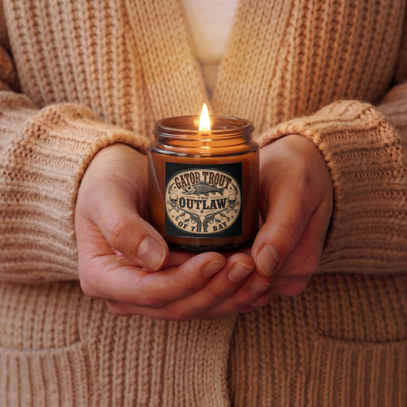 Amber jar soy candle