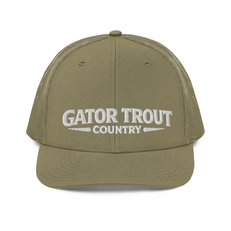 Gator Trout Country Embroidered Snapback Trucker Cap