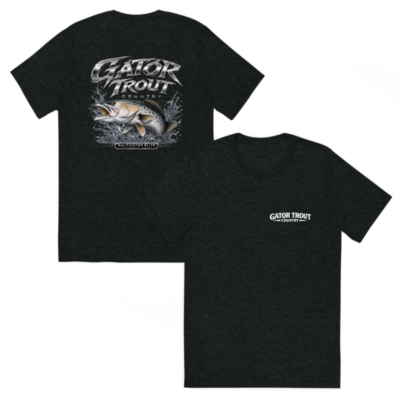 Gator Trout Country White Logo Short Sleeve T-Shirt