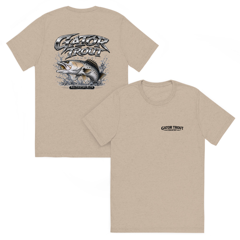 Gator Trout Country Black Logo Short Sleeve T-Shirt