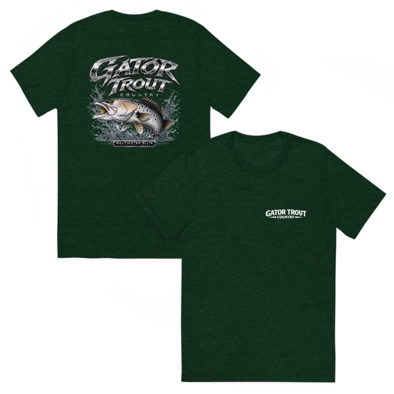 Gator Trout Country White Logo Short Sleeve T-Shirt