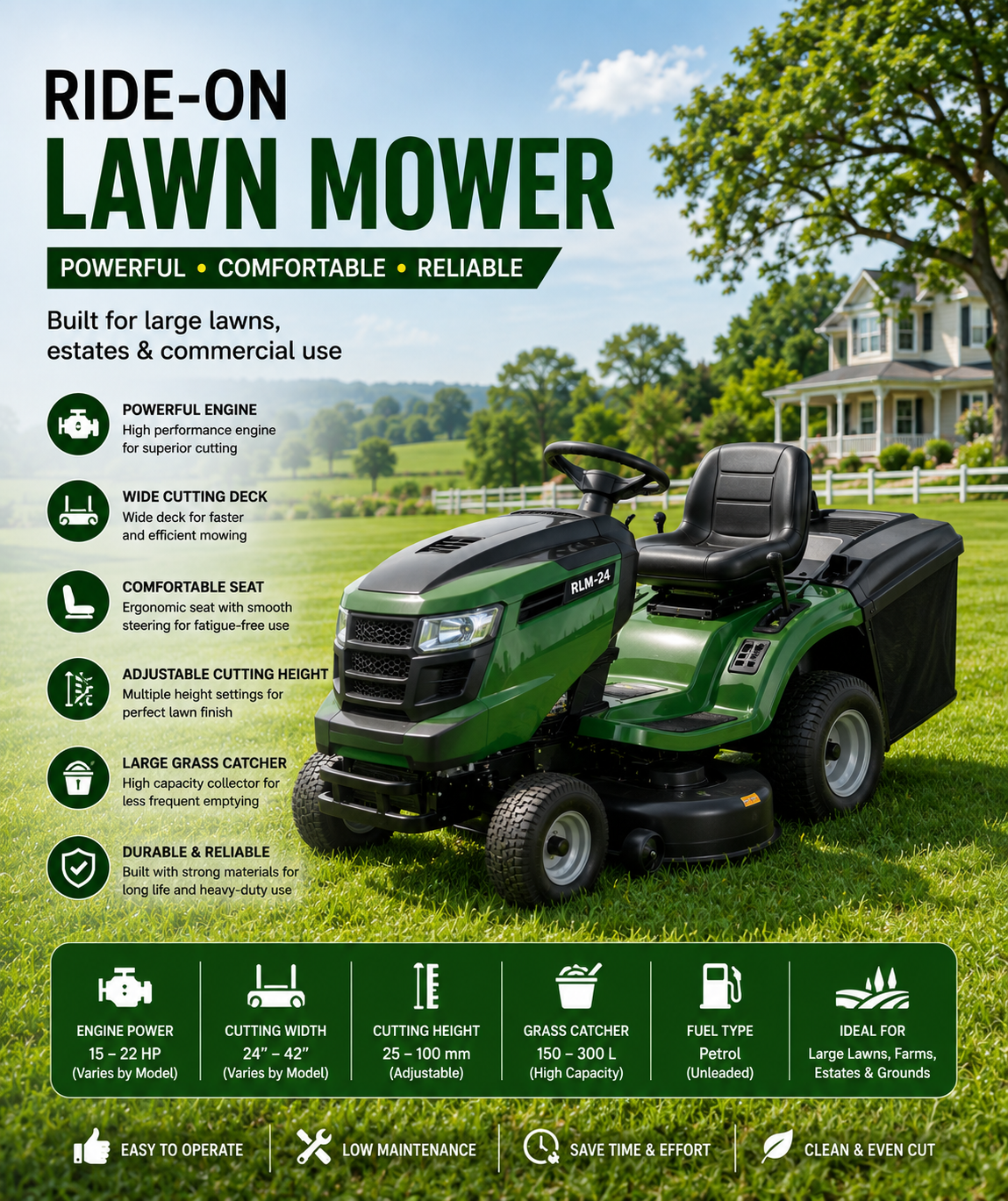 Ride-On Lawn Mower