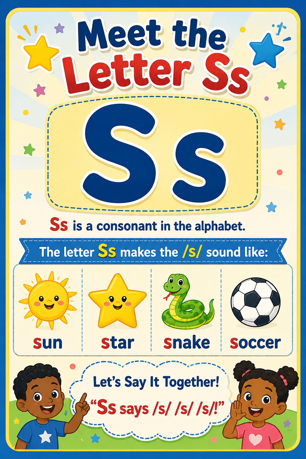 Meet the Letter Ss Poster