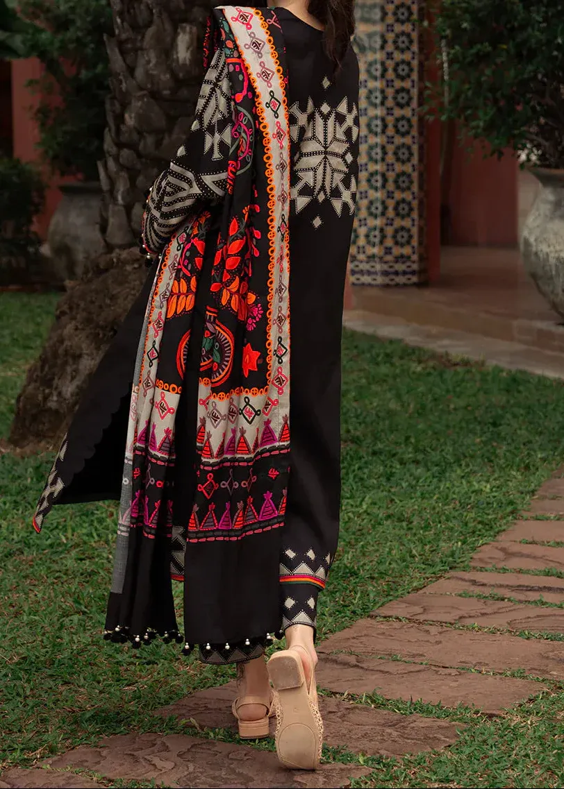 Embroidered Black 3-Piece Suit