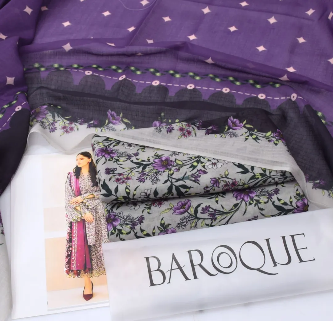 Elegant Floral Printed Lawn Suit