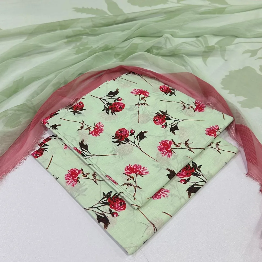 Floral Embroidered Lawn Suit