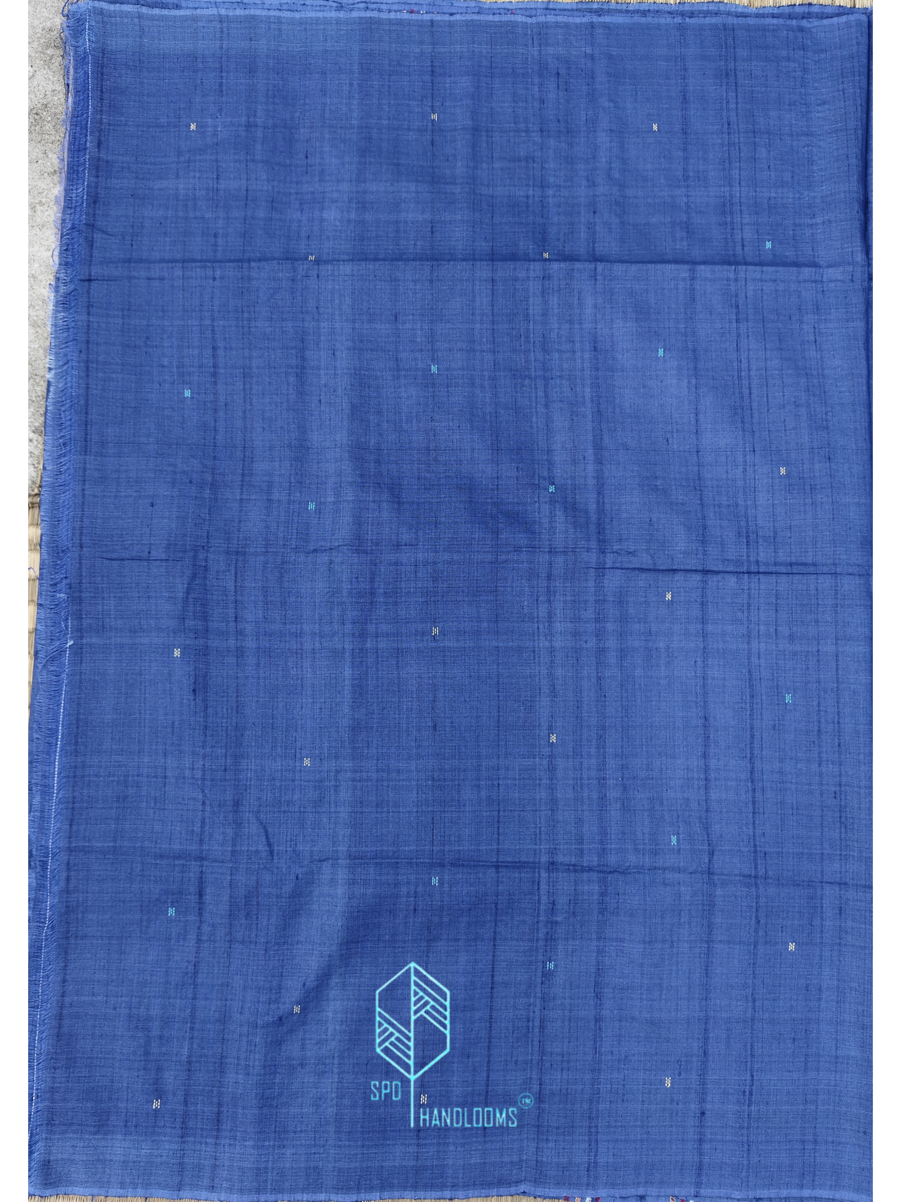 Handwoven Blue Tussar Silk Saree