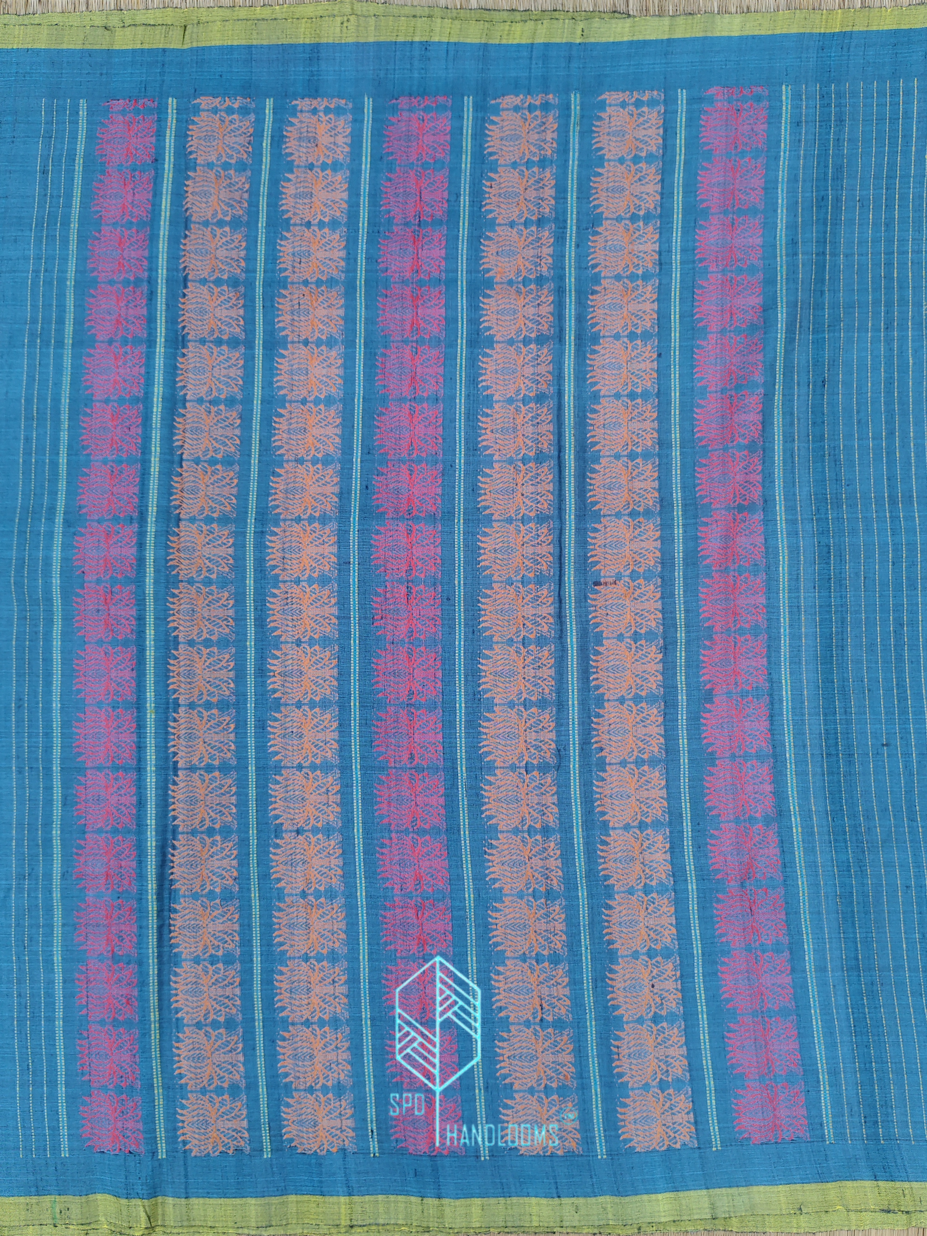 Blue Handloom tussar silk saree