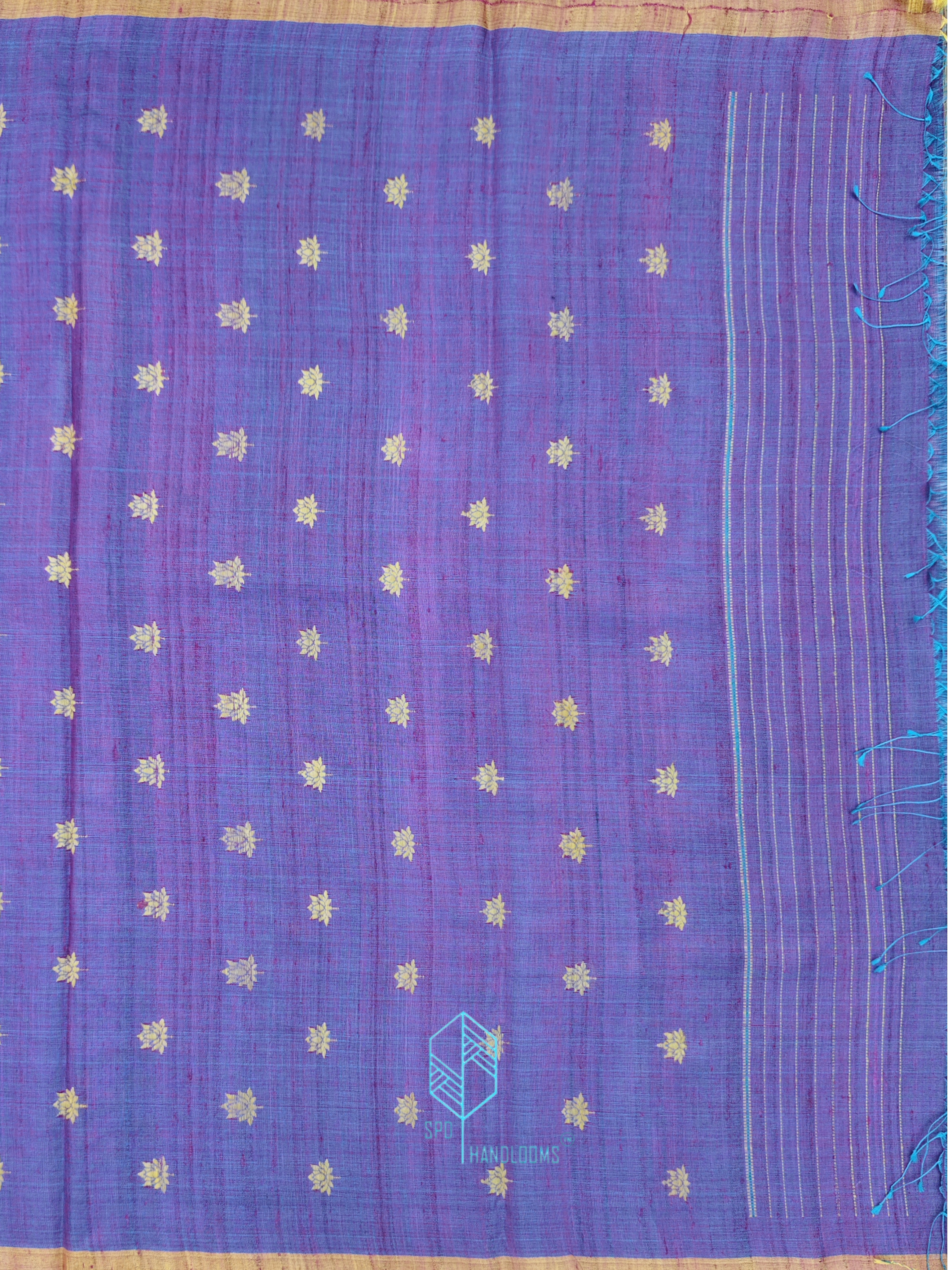 Purplish Pink & Fooda Pallu Tussar Saree