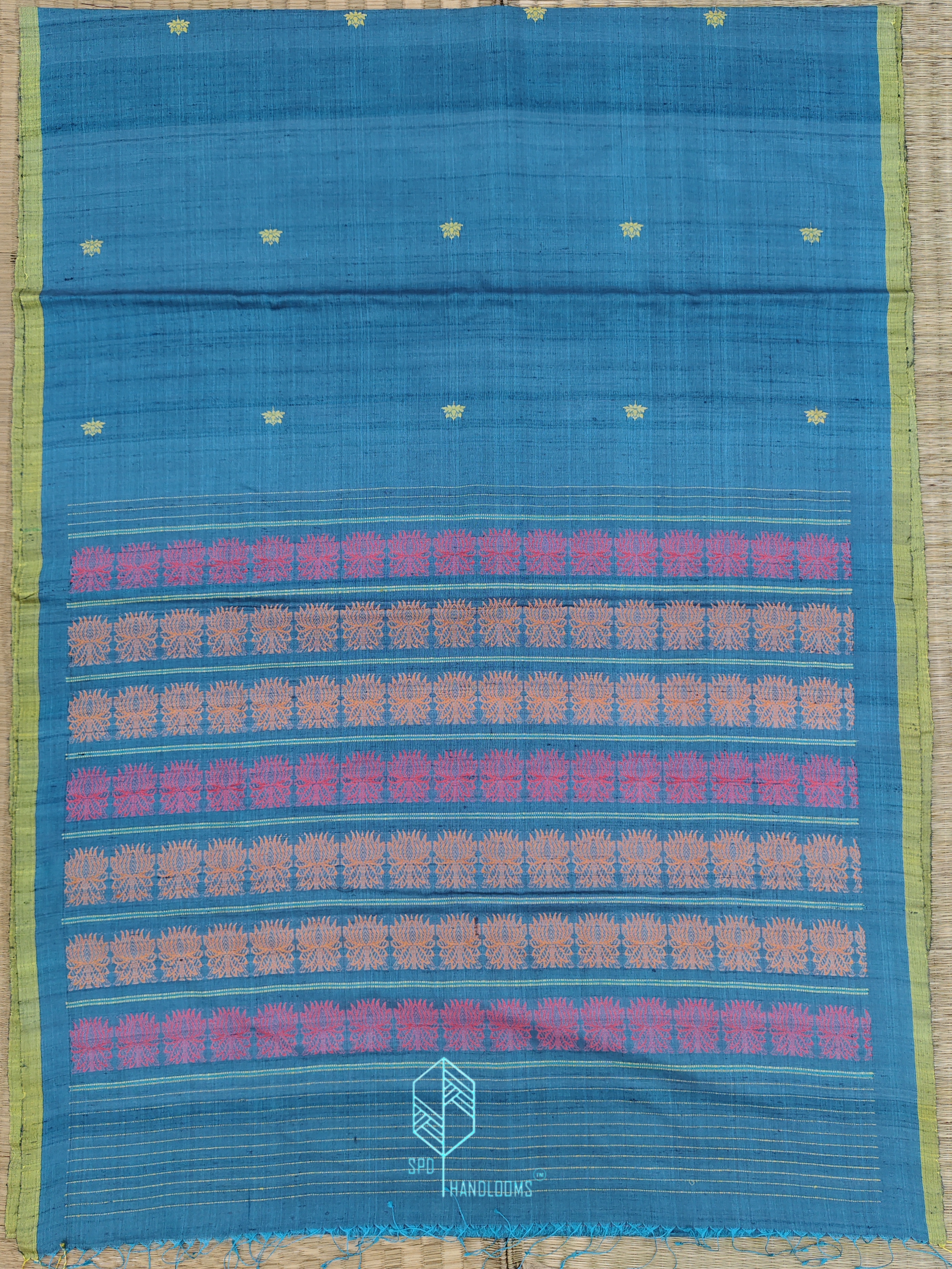 Blue Handloom tussar silk saree