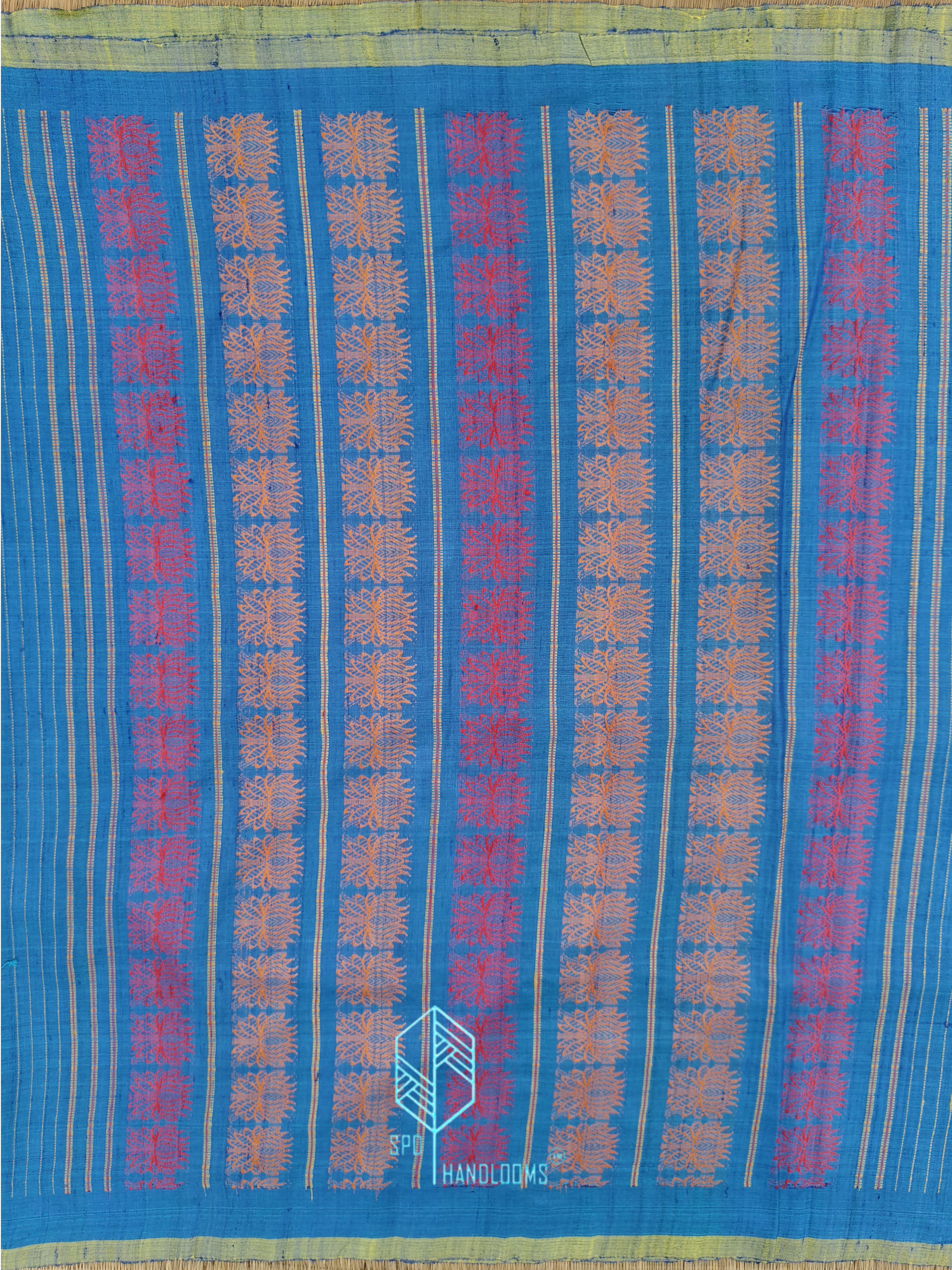 Blue Handloom Tussar Silk Saree