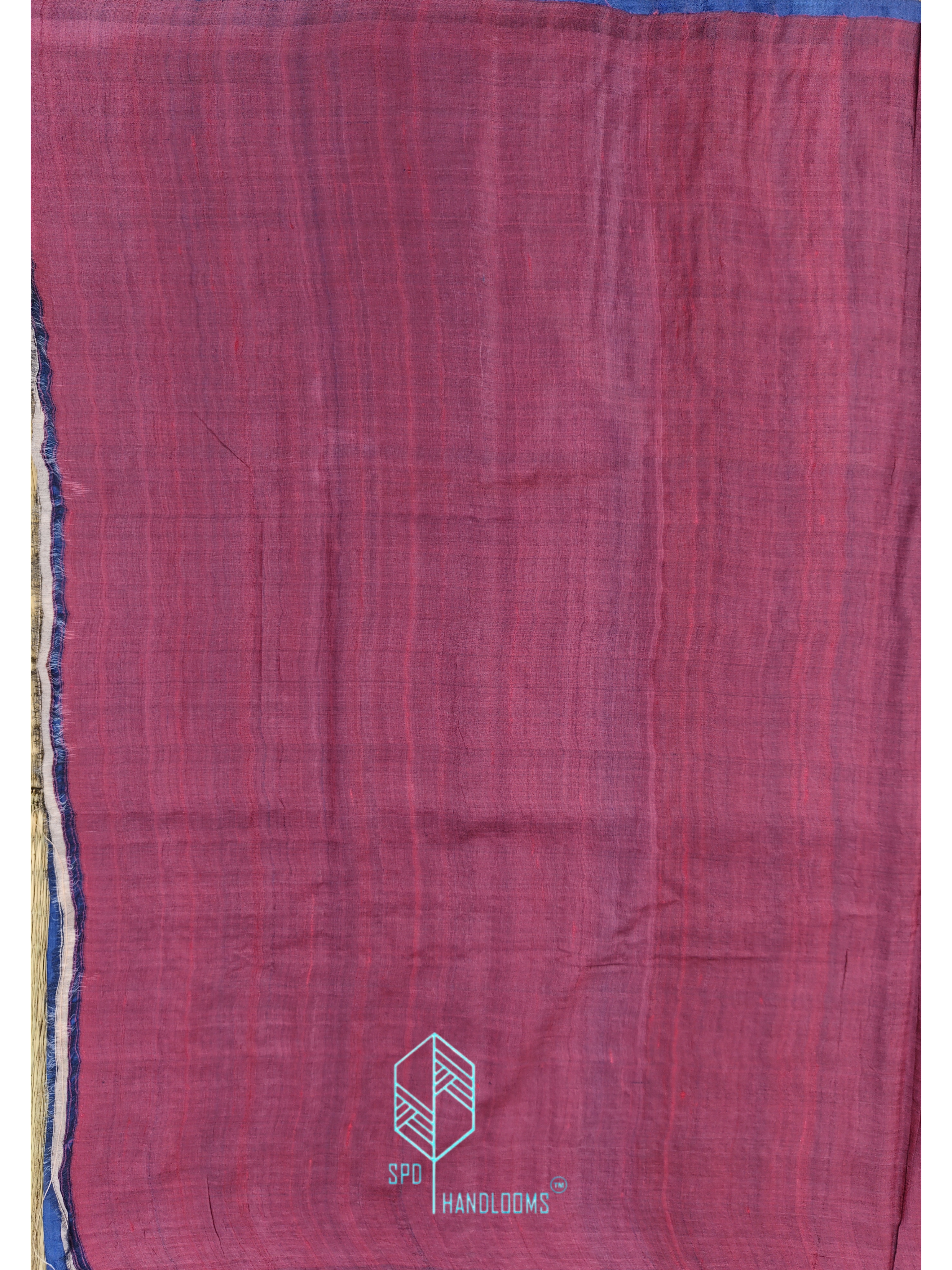 Handwoven Blue and Magenta Gopalpur Tussar Silk Saree