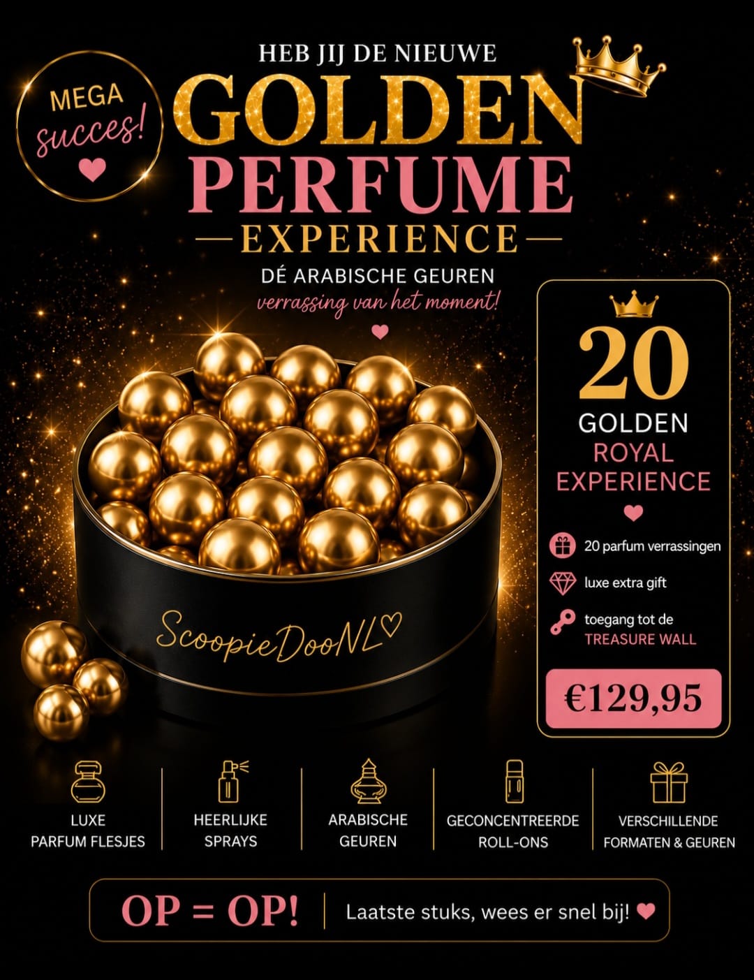 ✨ Golden Perfume Experience – 20 Gouden Parfumballen