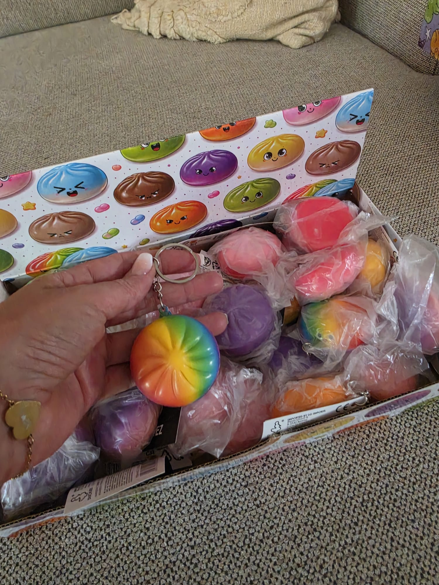 Squishy dumplings sleutelhanger 