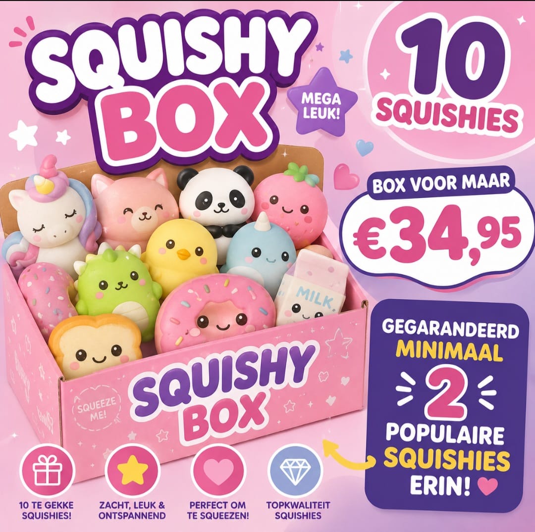 MYSTERY SQUISHY BOX 10 STUKS