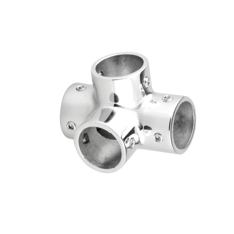 316 Stainless Steel Boat Accessories Marine Hardware 4-Way Pipe Connector 25mm.