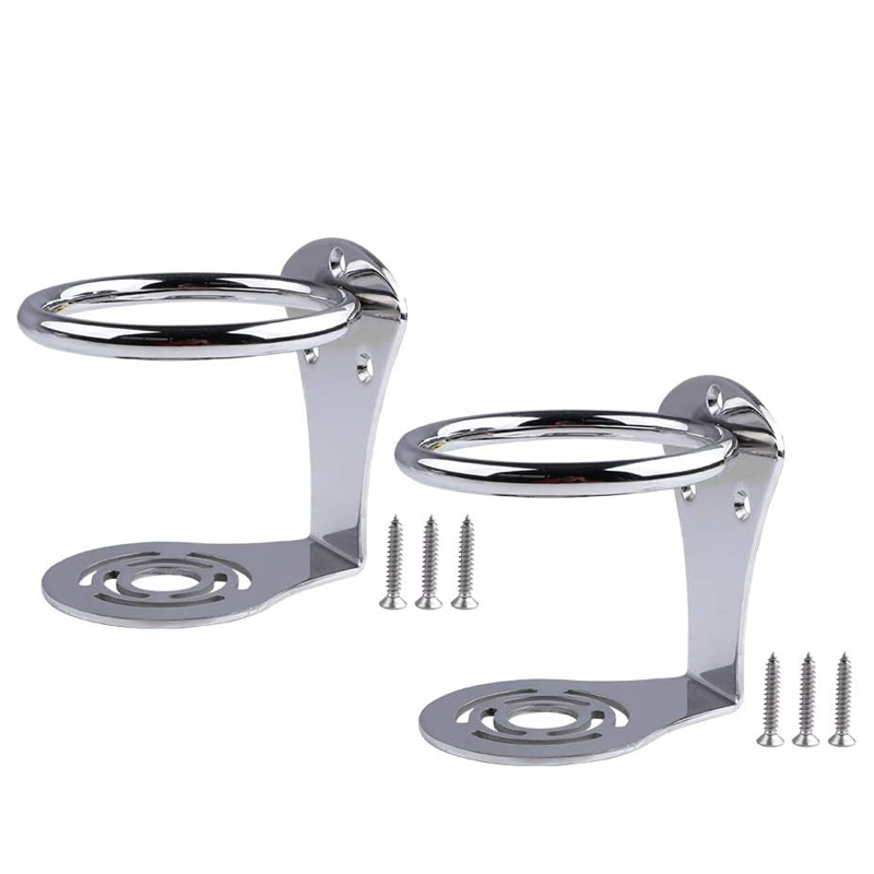 Custom-made marine-grade 316 stainless steel drink holders for yachts and trucks.