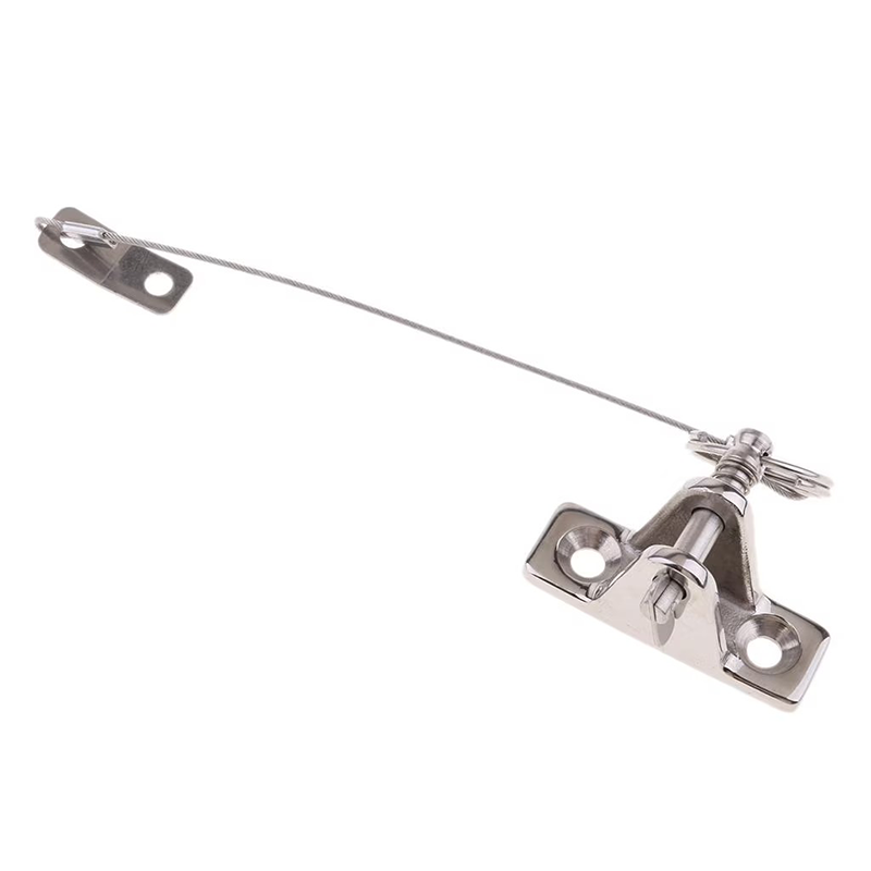 Extra-heavy bimini roof hinges made of 316 stainless steel with bolts, for marine applications.