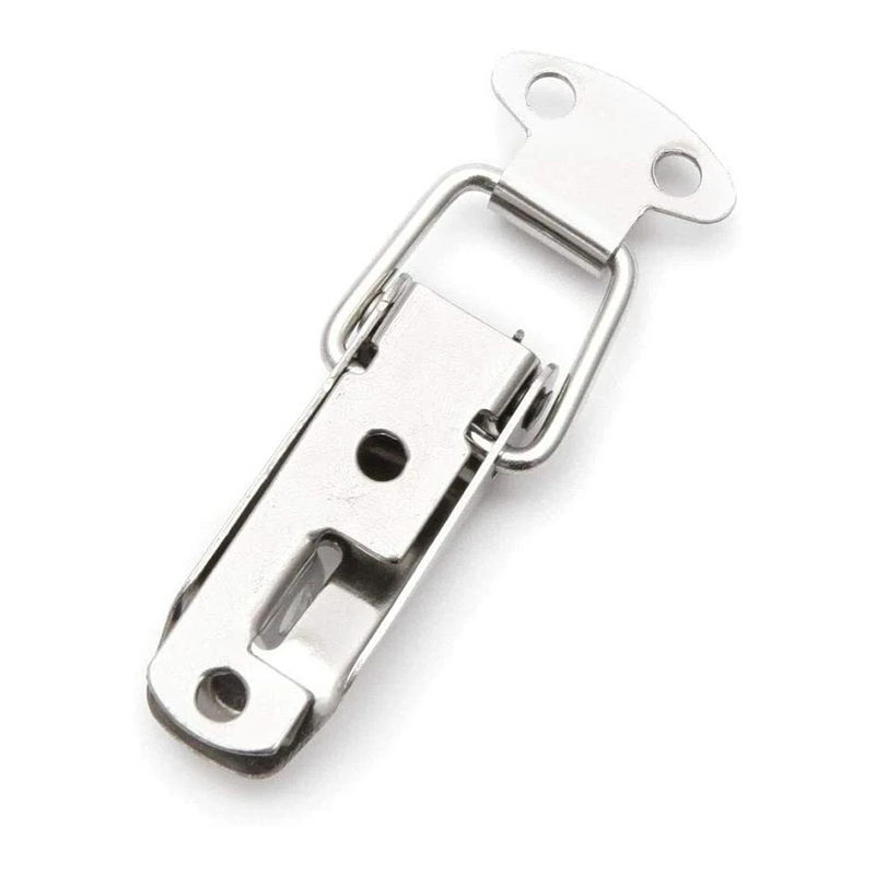 Stainless steel spring-loaded toggle clamp.