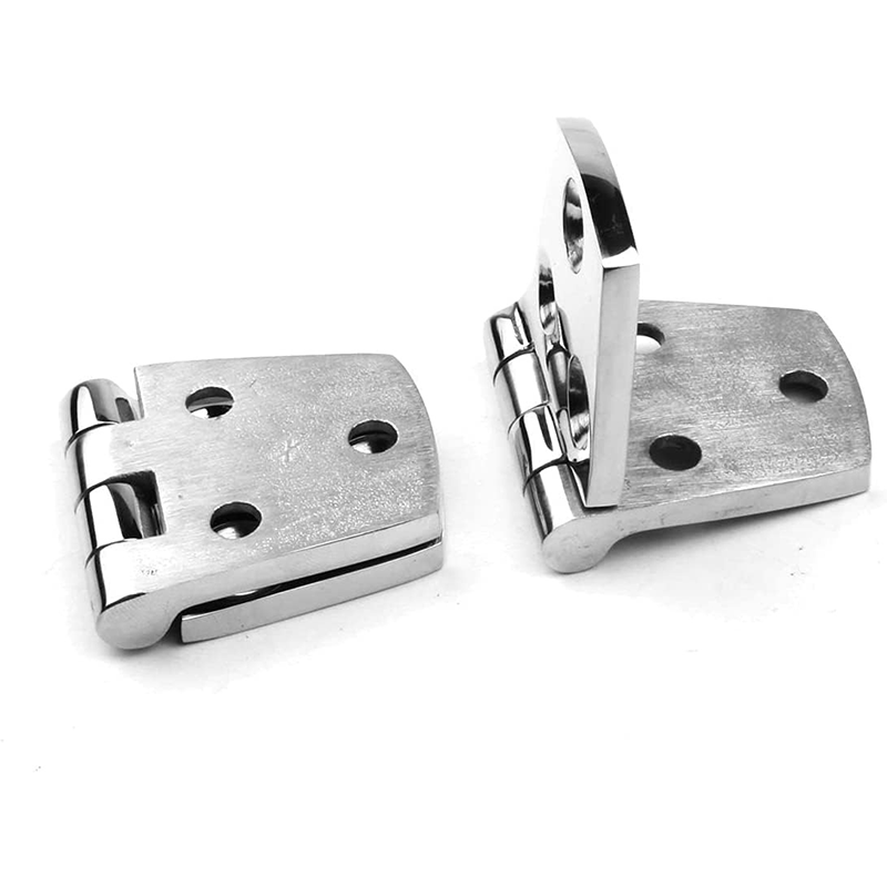 Folding butt boat door hinges made of 316 stainless steel, marine hardware.
