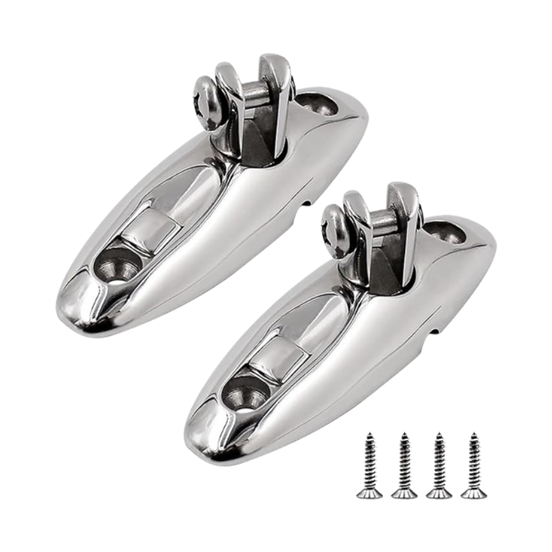 360-degree swivel deck hinge, 316 stainless steel yacht hardware.