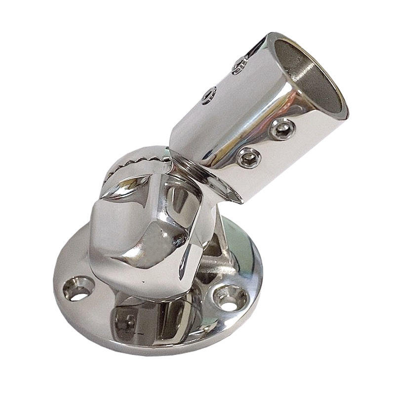 SS316 Adjustable Antenna Mount for Boats, Stainless Steel.