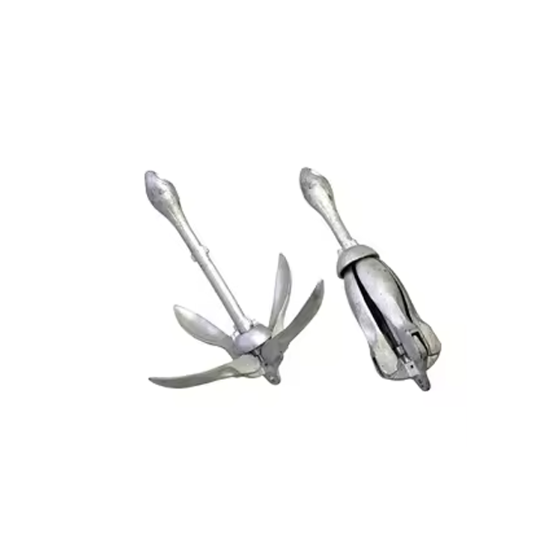 Stainless steel anchor for boats, foldable anchor device, lifetime warranty.