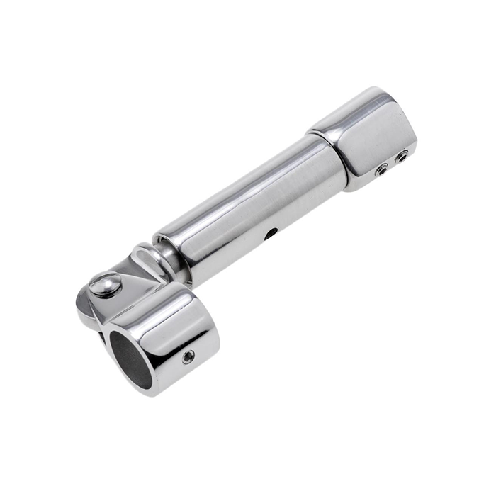 Adjustable top cover, stainless steel marine hardware.