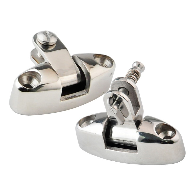 Bimini stainless steel deck hinges, 180-degree swivel, for boats, direct from the factory.