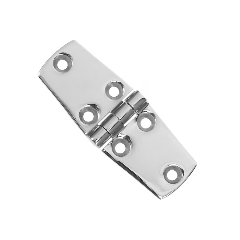 Folding butt boat door hinges made of 316 stainless steel, marine hardware.