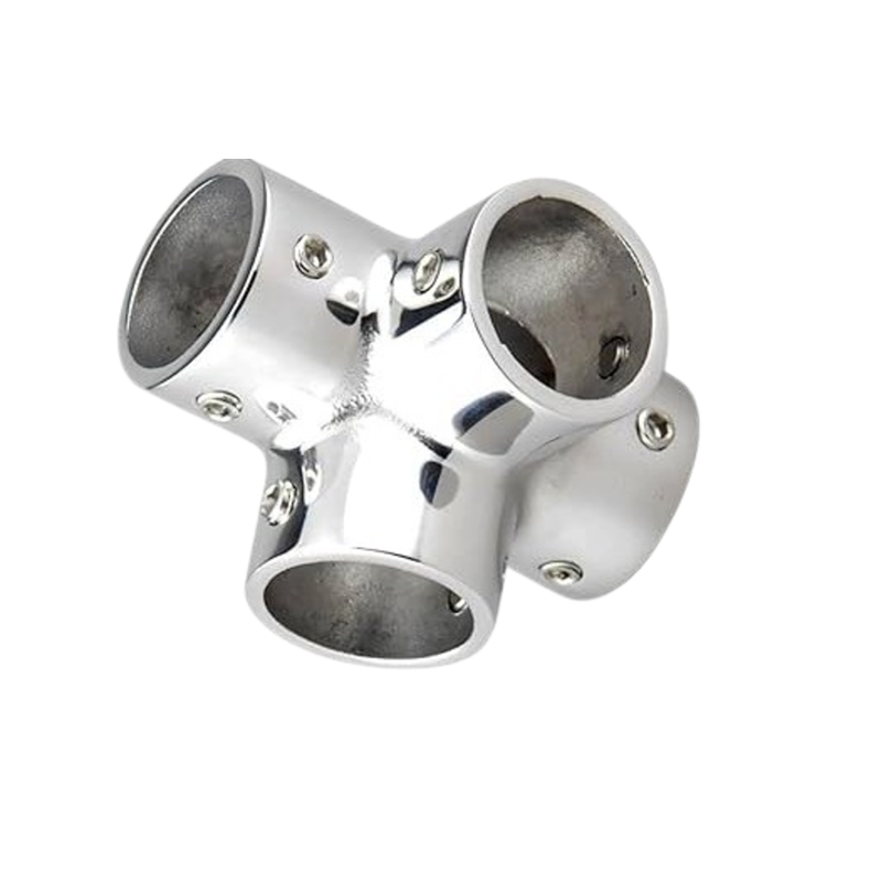 316 Stainless Steel Boat Accessories Marine Hardware 4-Way Pipe Connector 25mm.