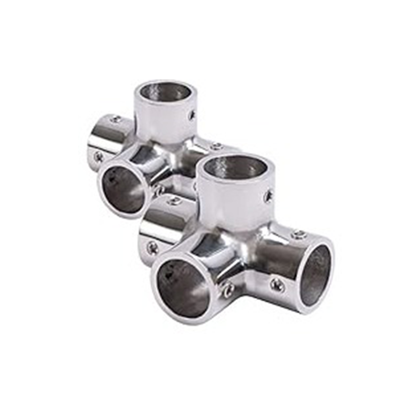 316 Stainless Steel Boat Accessories Marine Hardware 4-Way Pipe Connector 25mm.