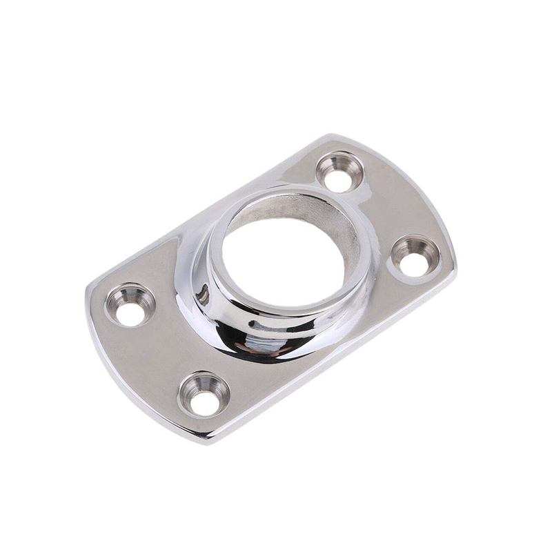 New 90-degree stainless steel rail, marine hardware, stanchion base, weldable square tube.