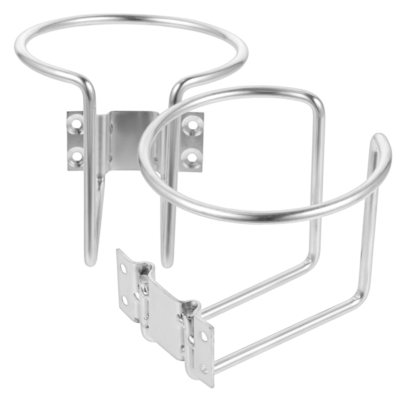 Stainless steel bottle holder for yachts, RVs, and campers.