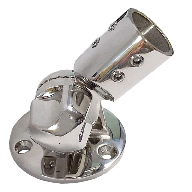 SS316 Adjustable Antenna Mount for Boats, Stainless Steel.