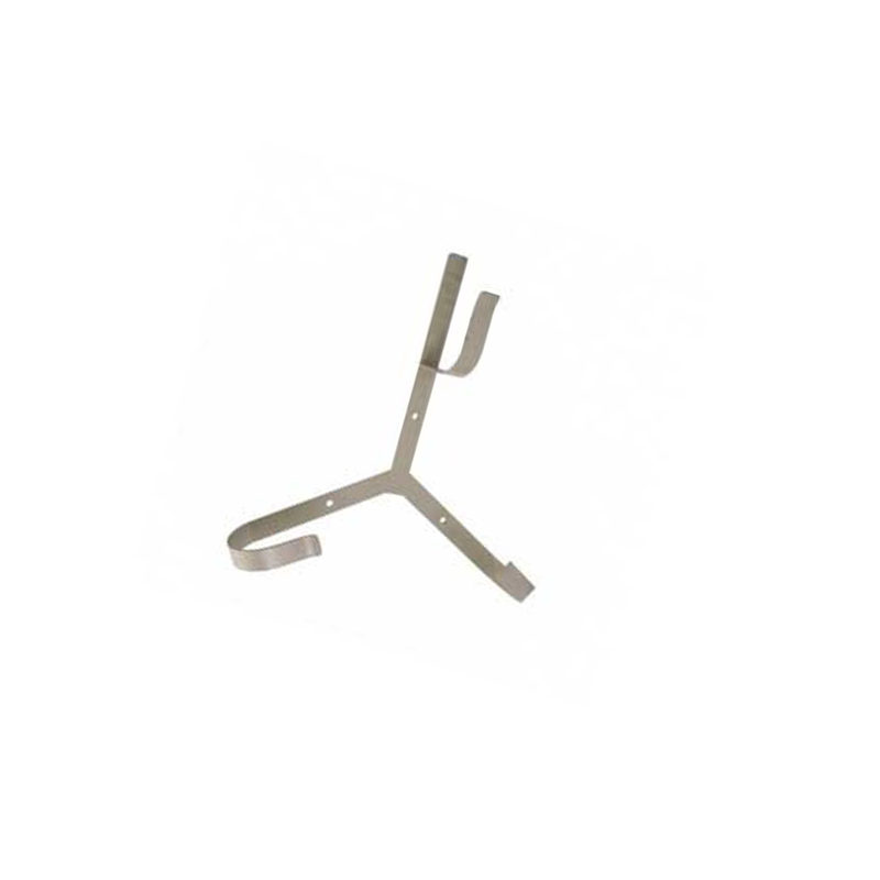 The lifebuoy holder is made of stainless steel and comes with a hanging hook and buoy holder.
