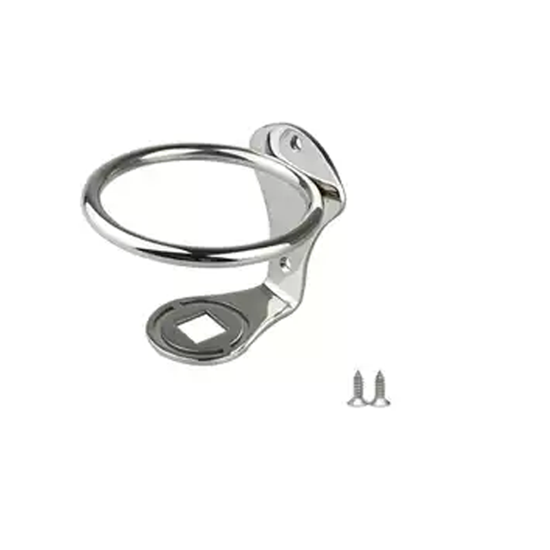 Custom-made marine-grade 316 stainless steel drink holders for yachts and trucks.