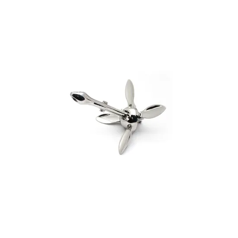 Stainless steel anchor for boats, foldable anchor device, lifetime warranty.