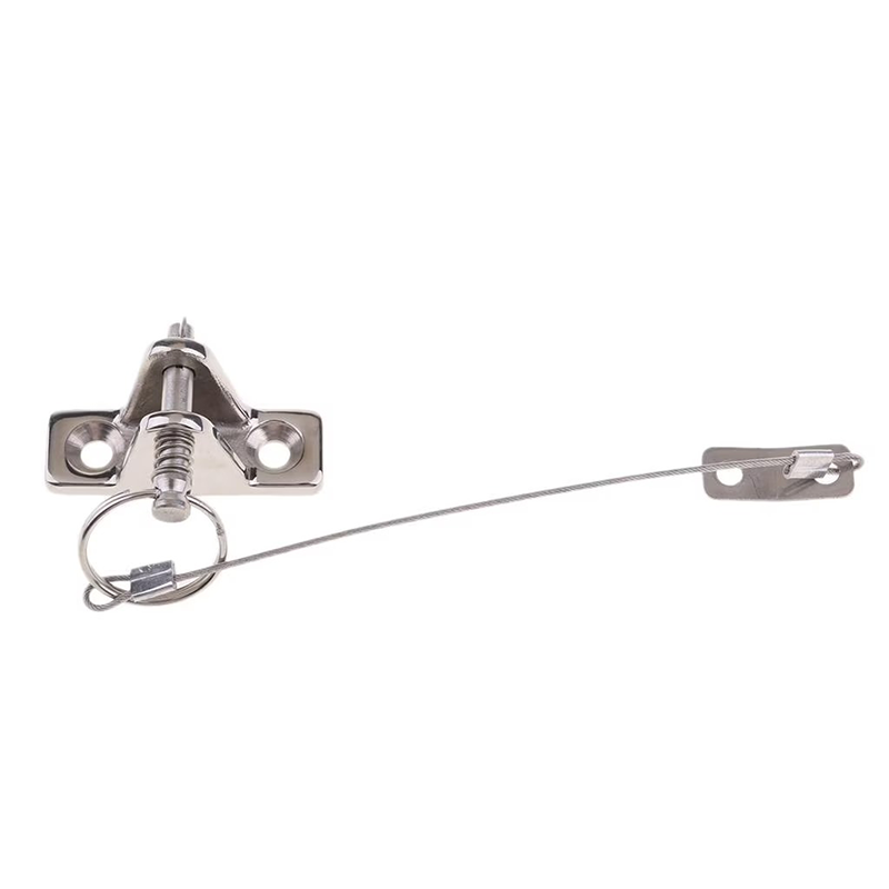 Extra-heavy bimini roof hinges made of 316 stainless steel with bolts, for marine applications.