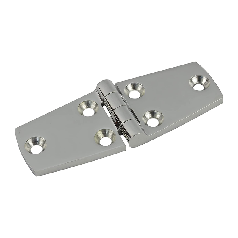 Folding butt boat door hinges made of 316 stainless steel, marine hardware.