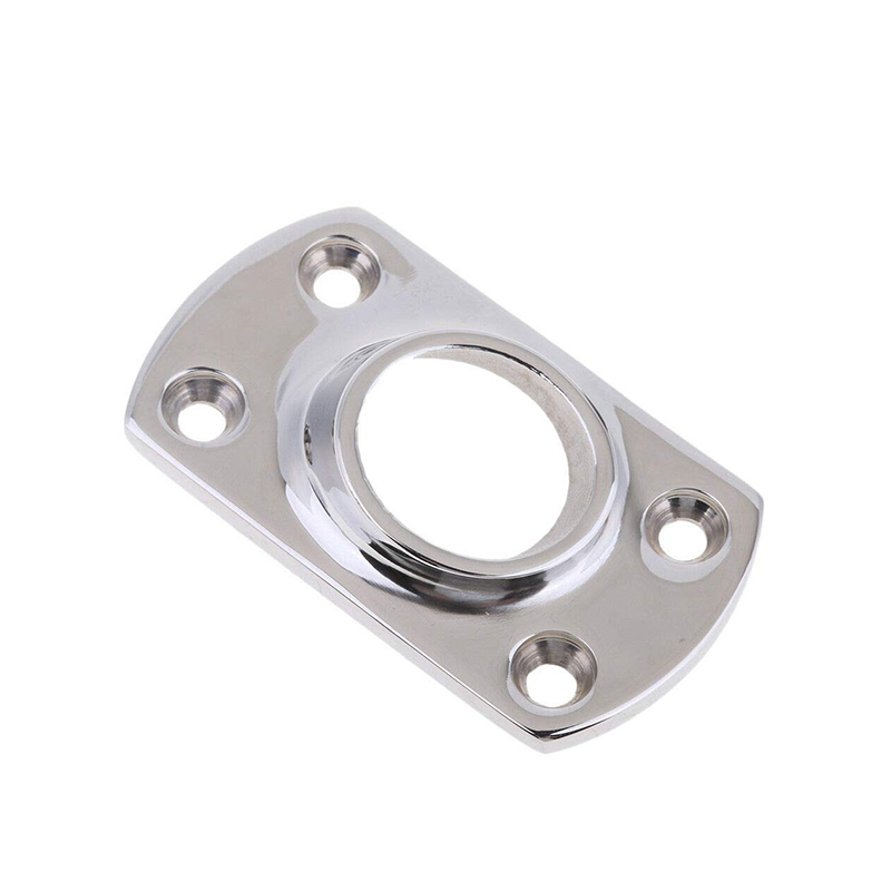 New 90-degree stainless steel rail, marine hardware, stanchion base, weldable square tube.
