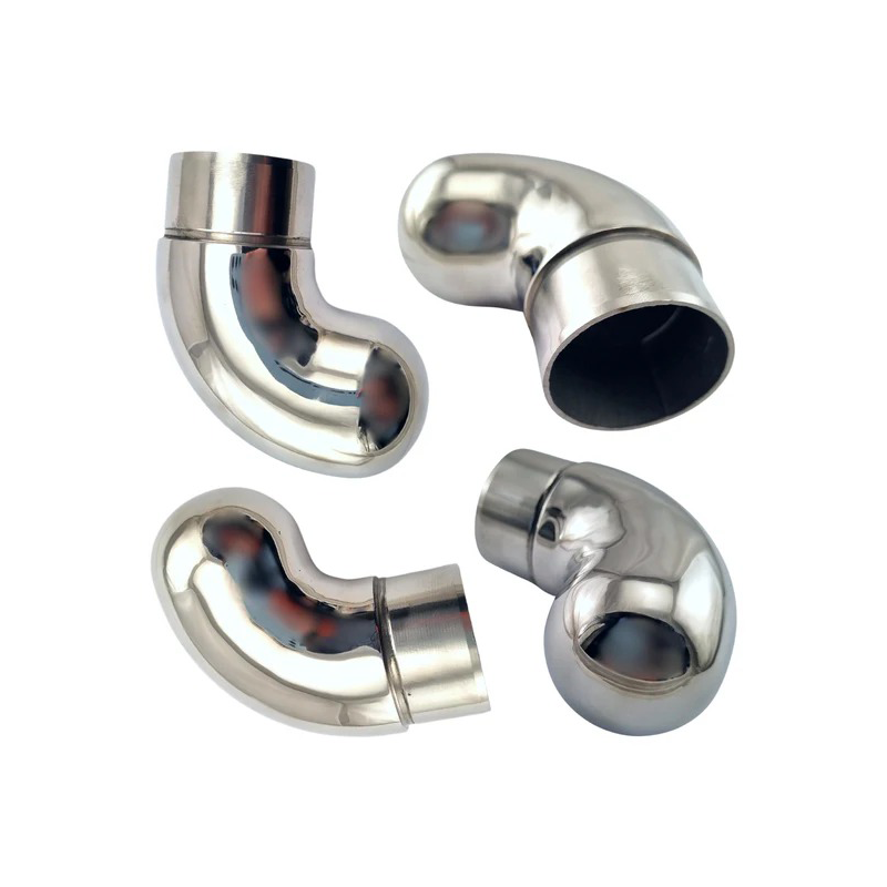Stainless steel round pipe connectors, stair handrail round pipe inner sleeve elbows, end pipe plugs