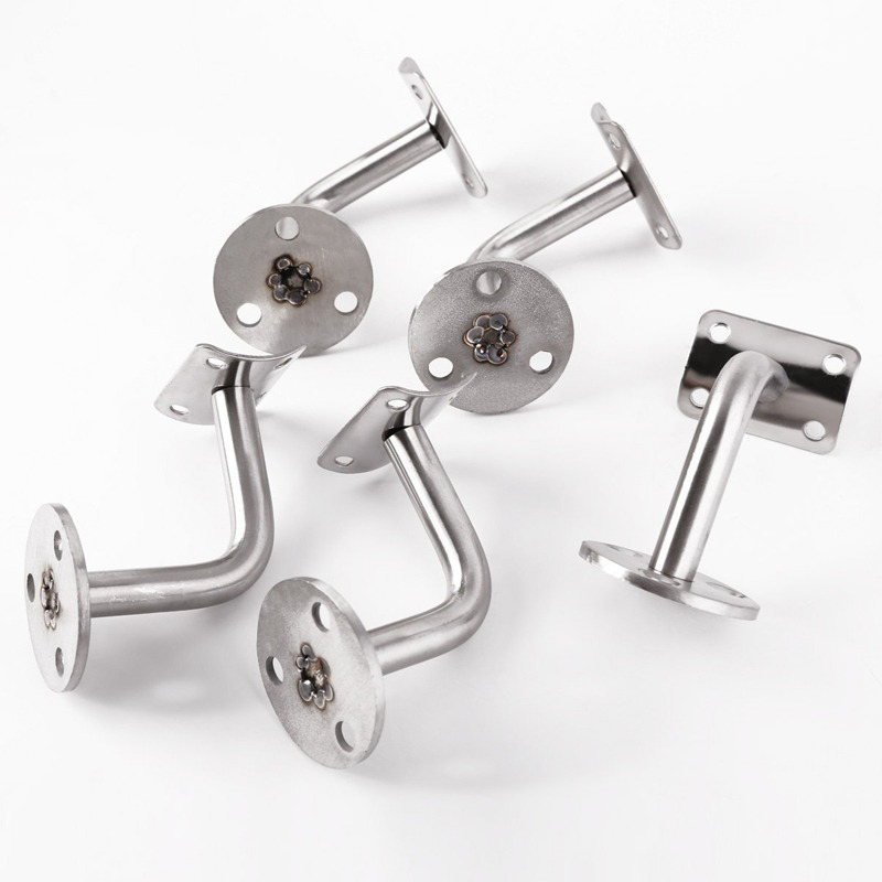 High-quality 316 and 304 stainless steel adjustable handrail brackets for industrial applications.