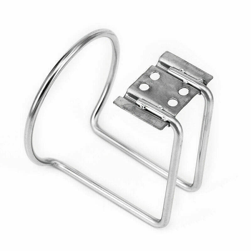 Stainless steel bottle holder for yachts, RVs, and campers.
