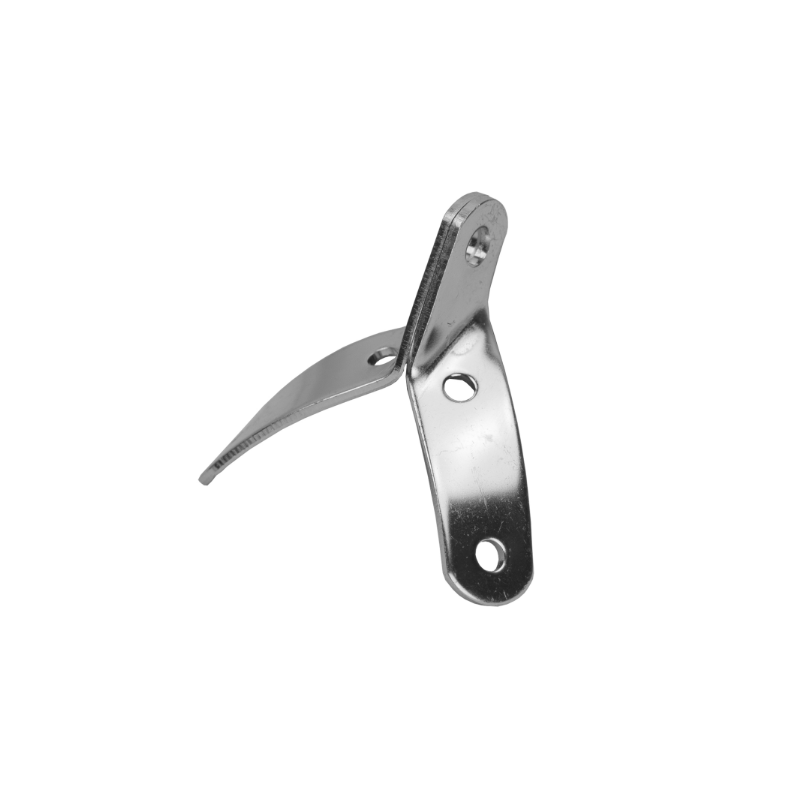 Stainless steel connectors for securing the vang bracket to the mast of a sailboat (Laser or ILCA brand).