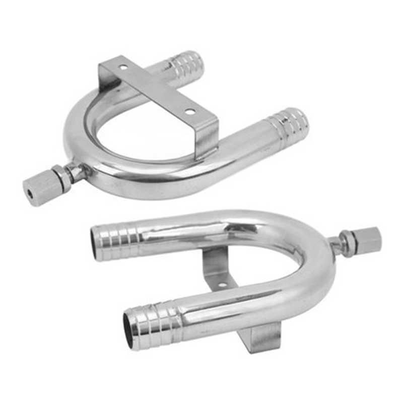 304 food-grade stainless steel U-shaped bent pipe fitting for beverage dispensers, 3/8 inch.