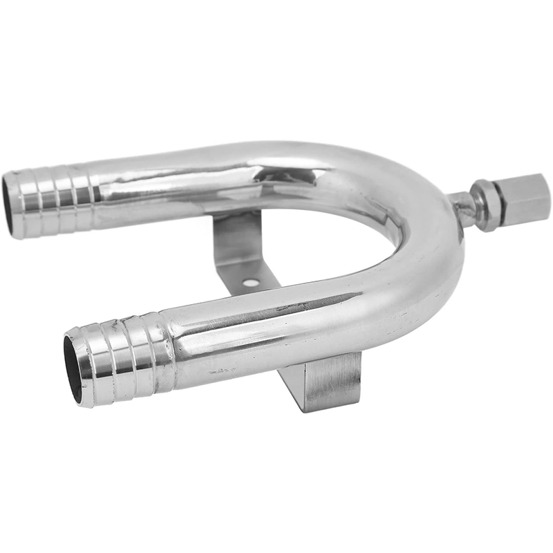 304 food-grade stainless steel U-shaped bent pipe fitting for beverage dispensers, 3/8 inch.