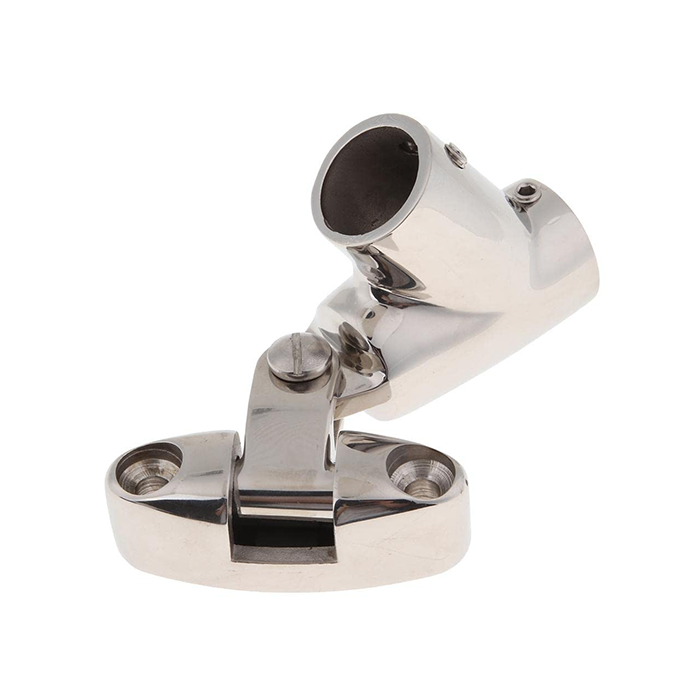Pipe clamps for boats, made of high-polished 316 stainless steel, corrosion-resistant. T-rail clamps for boats.